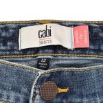 CAbi  Jeans Button Fly Skinny Blue Denim Womens Size 12 Photo 4