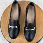 ALDO  Yolanda Wedge Heel Slip On Loafer Shoes‎ Black 9 Preppy Classic Photo 4