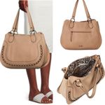 Jessica Simpson Charlie Hobo Satchel Bag Tan Vegan Leather Photo 1