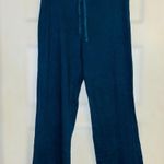 Sleep Sense Women’s Small Blue Embroidered Floral Patches Pajama/Lounge Pants Photo 3