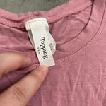 None Cropped Long Sleeve TShirt Pink Size Small Photo 1