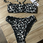 SIORO High Waisted Bikini, Womens Swimsuits‎ two piece Beach Swimwear Bathing Black Photo 0