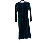 Eliza J NWT  Women's Long Sleeve Solid Velvet Sheath Dress Hunter Green Photo 9