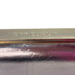 Tory Burch Gold Metallic Structured Clutch With Velvet Lining & Brass Details 2s Photo 7