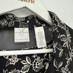 Emma James Black Floral Button Front Sheer Blouse Top Size 16 Photo 4