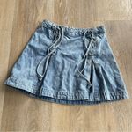 Free People  Lace Up Denim Skirt Photo 4