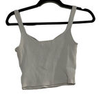 H&M White Ribbed Tank Top Photo 1