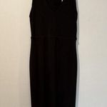 Leith  Midi Dress Womens Small Black Sleeveless Stretch Body Con Travel Vacation Photo 0