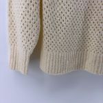 Aerie  XS Cream Open-Knit V-Neck Sweater Cozy Textured Pullover Lightweight NWT Photo 2