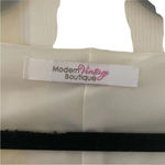 White Long Sleeve Lace Dress Boho Flare Bell Sleeves Photo 3