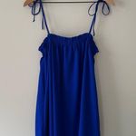 Show Me Your Mumu  Angel Mini Dress Royal Blue Shift Tie spaghetti straps pockets Photo 2
