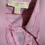 MICHAEL Michael Kors Pink Striped Shirt Dress Size L Photo 4