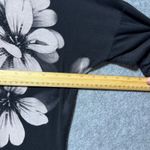 Edista Black Floral Rhinestone Accent Top Dolman Sleeves Made USA Size L Size L Photo 4