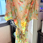 Delicates  Floral Lace Kimono robe size medium Photo 0