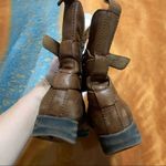 Born Leandra Brown Leather Short Boots Moto buckle style size 6.5 city bohemian Tan Photo 6