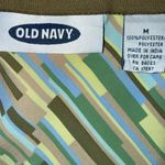 Old Navy NWOT  Mini Skirt Size M geometric striped print y2k blue green brown Photo 1