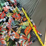 C&C California  Linen Blend Tropical Maxi Dress Caftan Coverup. Size Medium. Photo 12