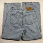 H&M Divided Light Denim 90S Baggy High Waisted Wide Leg Distressed Knee Jeans Photo 3
