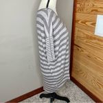 LuLaRoe Oversized Grey Striped Drop Shoulder Irma Tunic Top Shirt XXS Photo 1