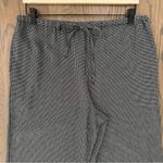 Old Navy Plaid Drawstring Straight Leg Draped Pant in Black and White Small Photo 2