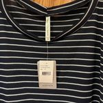 Forgotten Grace Dolman Sleeve Tie-Front Stripe Shirt Navy & White Plus Size 3X Photo 6