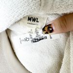 Madewell Womens Crop Hoodie Terry Drawstring Long Sleeve Pullover White Size S Photo 7