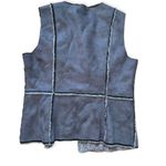 Tribal Jeans Reversible Faux Fur & Suede Vest M Gray Size M Photo 1