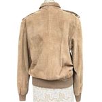 Members Only Vintage Tan Suede Bomber Jacket – Size 42 (Fits Women’s S–M) Photo 3
