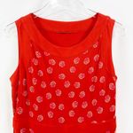 Red Sleeveless Floral Floor Length Maxi Dress Size L Photo 1