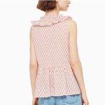 Kate Spade Pink Patterned Ruffle Blouse Photo 2