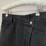 Gilli Denim Skirt Black Asymmetrical front Buttons Pockets Casual Neutral Trendy Size M Photo 1