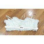 House Of CB  FEDERICA Ruffle Embroidered 
square-neck cotton-blend crop top L + Photo 5