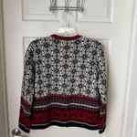 Vintage Cambridge Dry Goods Wool Fair Isle Red Black Cardigan Sweater Size M Photo 1