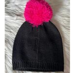 Betsy Johnson Black Beanie with Sequins and Pom Pom Photo 0
