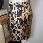 Diane Von Furstenberg  DVF Silk Leopard Print Pencil Mini Skirt Size 2 Photo 4