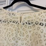 Loft Ann Taylor Cream 3/4 Sleeve Lace Top Size Small Petite Photo 3
