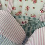 SO  Striped Bustier Top in Pastel Hues Photo 1