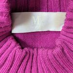 Vintage Marz Wool Short Sleeve Mock Neck Sweater Fuschia Size 14 Photo 3
