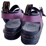 Dr. Martens  Women 9 Purple Leather Platform Sandals Buckle Ankle Strap Photo 6