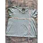 Chico's  Pale Aquamarine Blue Slub Knit Strappy Neckline Tee Size 2 / Large Photo 7