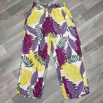 Jane and Delancey Jane & Delaney Tropical Print High Waist Wide Leg Crop Pants Small Photo 2