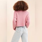 Show Me Your Mumu Crawford Collared Sweater Pink Knit Photo 5