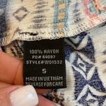 Timing Blue & White Aztec Spaghetti Strap Boho Mini Dress Photo 5