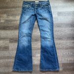 BKE Dement Jeans Womens 29x31 1/2 Y2K Bootcut Stretch Low Rise Distressed Blue Size 29 Photo 1
