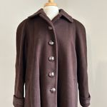 Vintage 100% Wool Brown Maxi Length Coat Size XL Photo 3