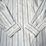 NEW Emanuel Ungaro White Stripe Double Breast Button Down Shirt Womens 12 VTG Photo 5