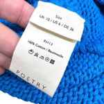 Poetry Cotton Tape High-Neck Sweater Soft Peacock Blue Size 6 Photo 11