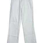 ZARA  Straight Wide Leg Raw Hem High Rise Raw Hem Casual Denim Ankle Jean 6 White Photo 14