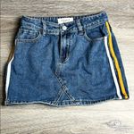 PacSun š Striped Blue Denim Mini Skirt Size Small (24) Photo 3