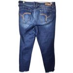 Ymi  Wannabettabutt Dark Wash Distressed Style Jeans Sz 11 Photo 5